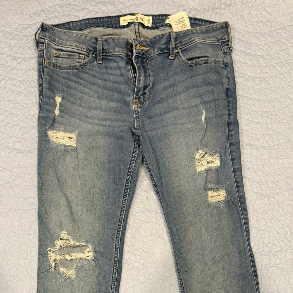 Hollister Light Blue Distressed Skinny Jeans